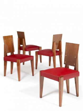 Table Et Quatre Chaises by 
																			Andre Sornay